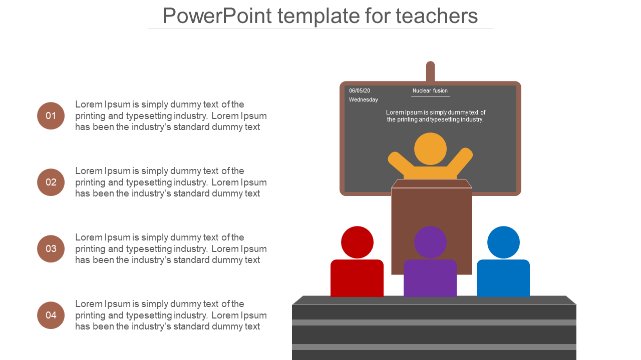 Amazing PowerPoint Templates For Teachers and Google Slides -Black board Model